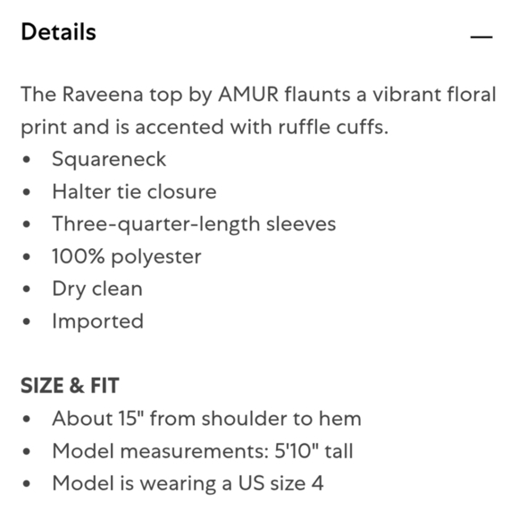 NWT Amur Ravenna Puff Sleeve Top Blue Green 10 - Picture 9 of 11